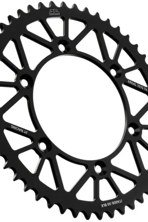 Bestel Nu JT SPROCKETS - REAR RACELITE ALU 50T BLACK, 520 - Sprockets - Ontwerp en Compatibiliteit